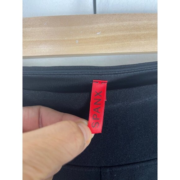 Spanx Black micro rib knit control top skimmer leggings size S - Picture 2 of 5